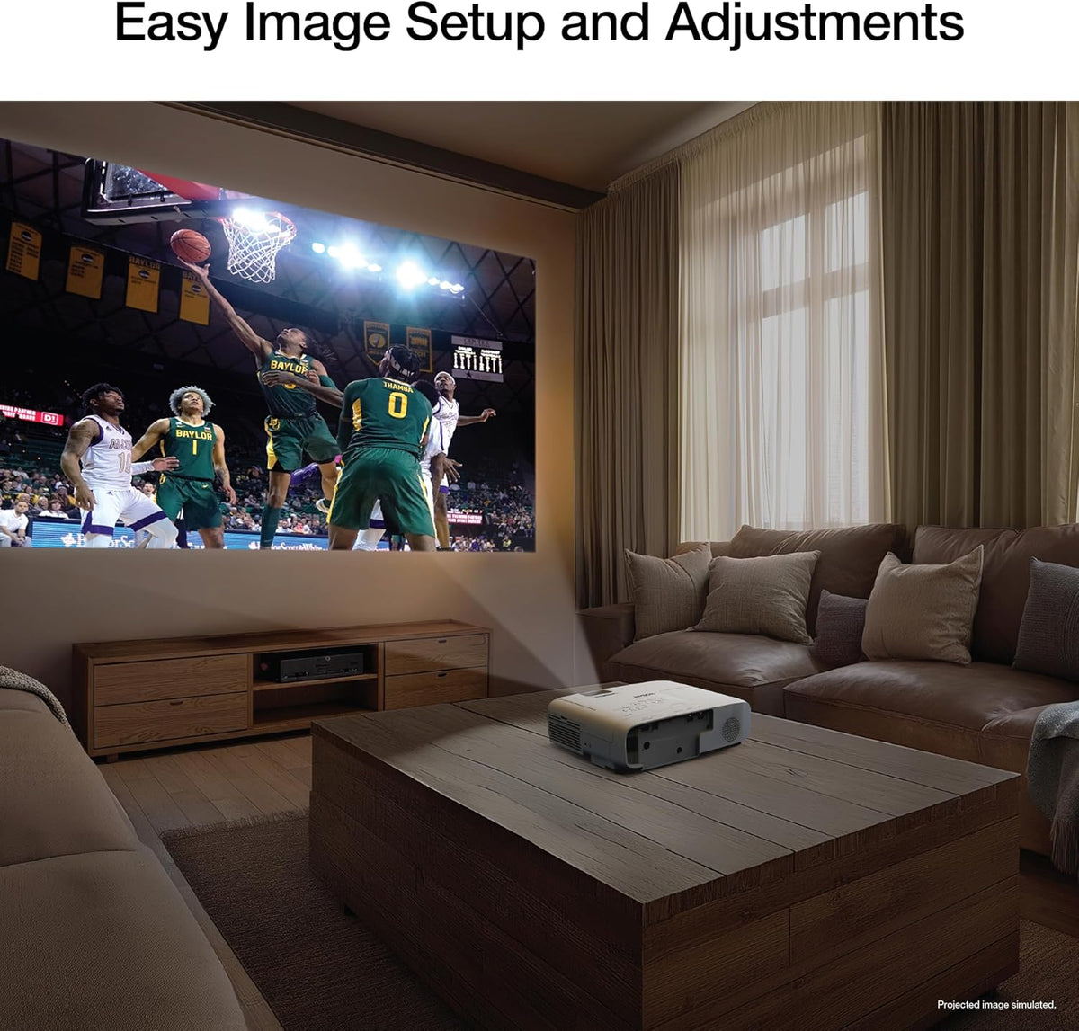 Epson Home Cinema 1100 3-Chip 3LCD Wireless 1080p Projector, Streaming with Apple AirPlay, Miracast, Home Theater/Gaming, 3,400 Lumens Color and White Brightness, Speaker, 16000:1 Contrast, 2X HDMI