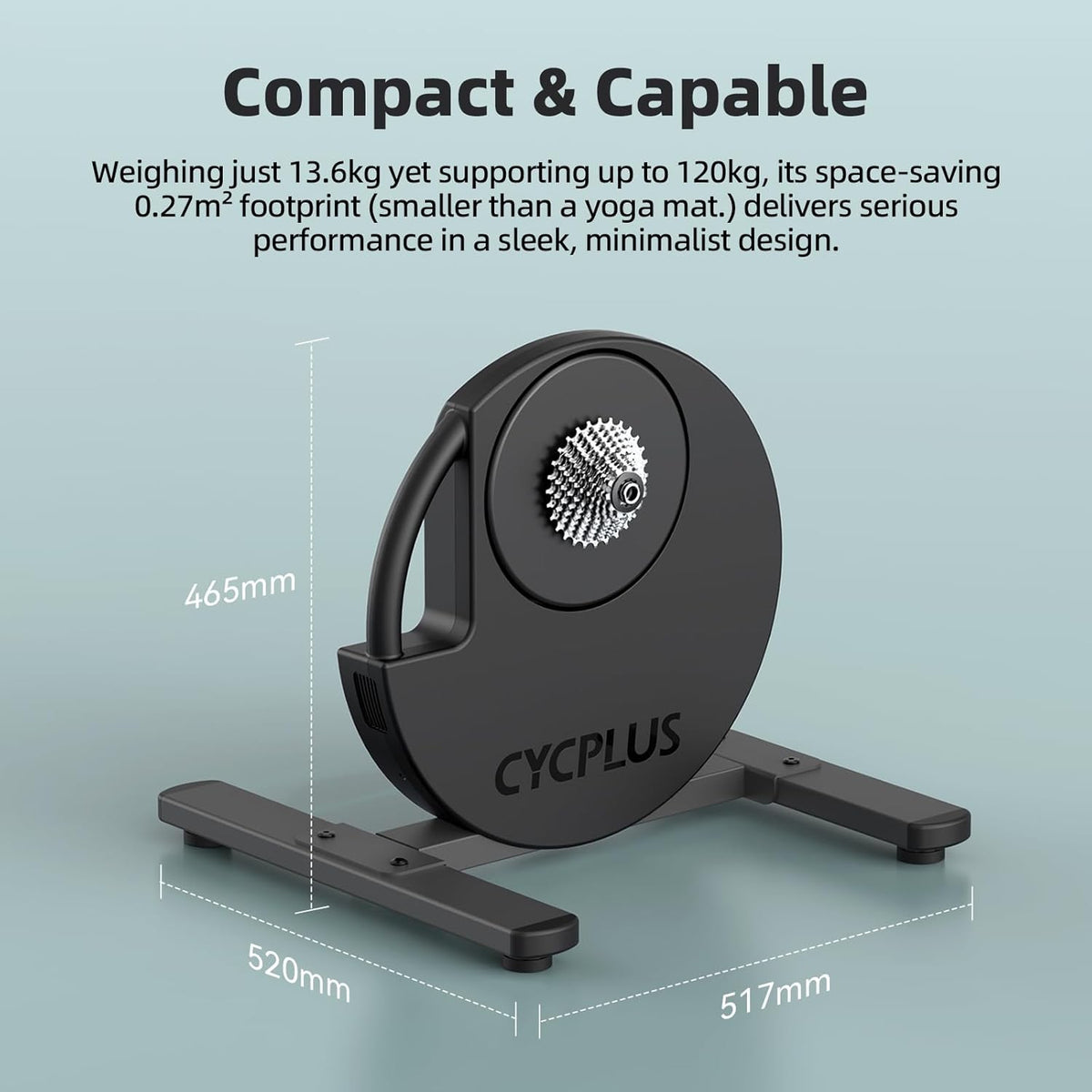CYCPLUS R200 Smart Indoor Bike Trainer, 2200W Brushless Motor, 19% Gradient Simulator, Virtual Shifting, Uphill/Downhill Simulation, Super Silence for Realistic Indoor Cycling(Cassette Not Included)