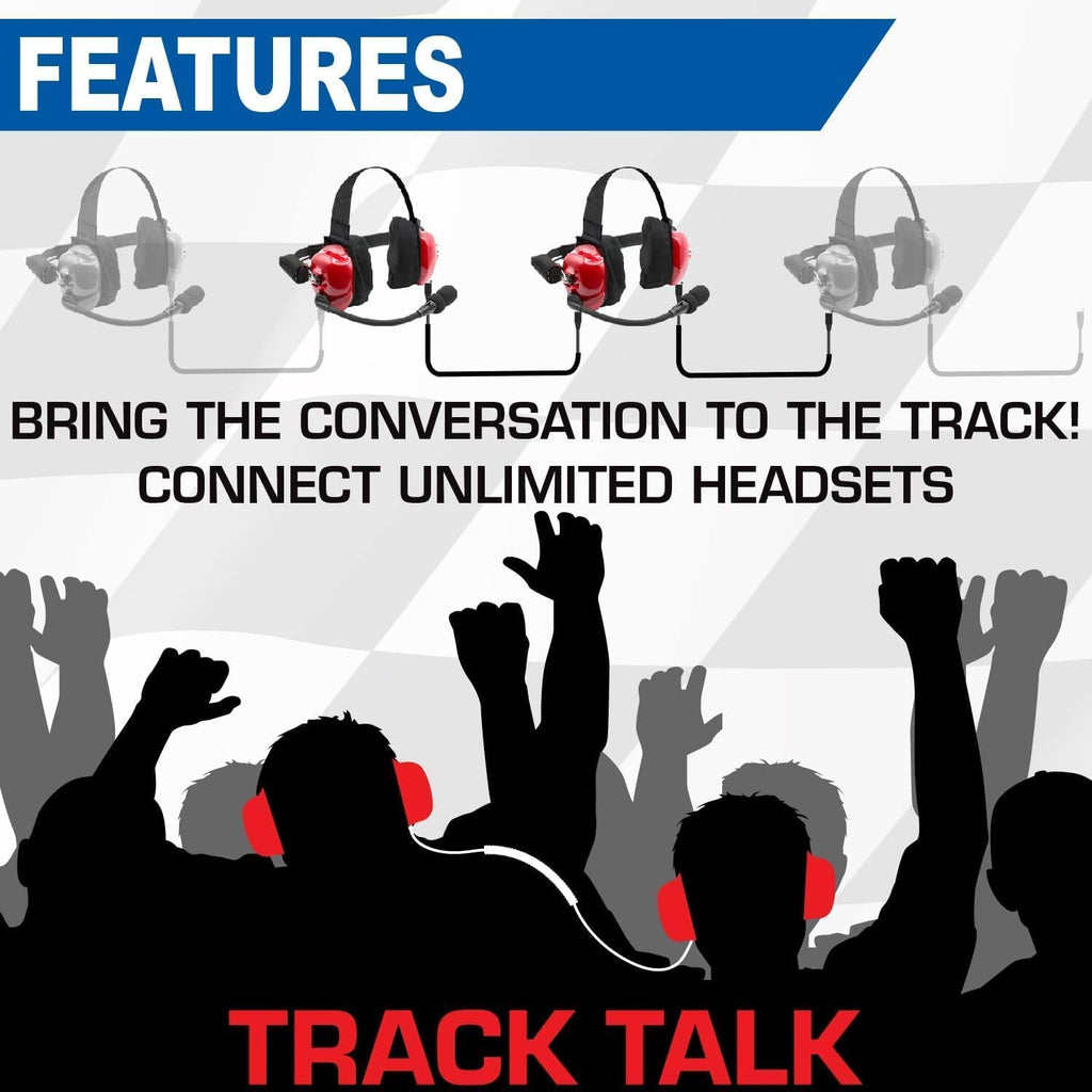 Rugged Radios Pair of NASCAR Linkable Behind The Head Headsets for Race Fan Racing Radios Electronics Communications Connects to Scanners Race Receiver Nitro Bee