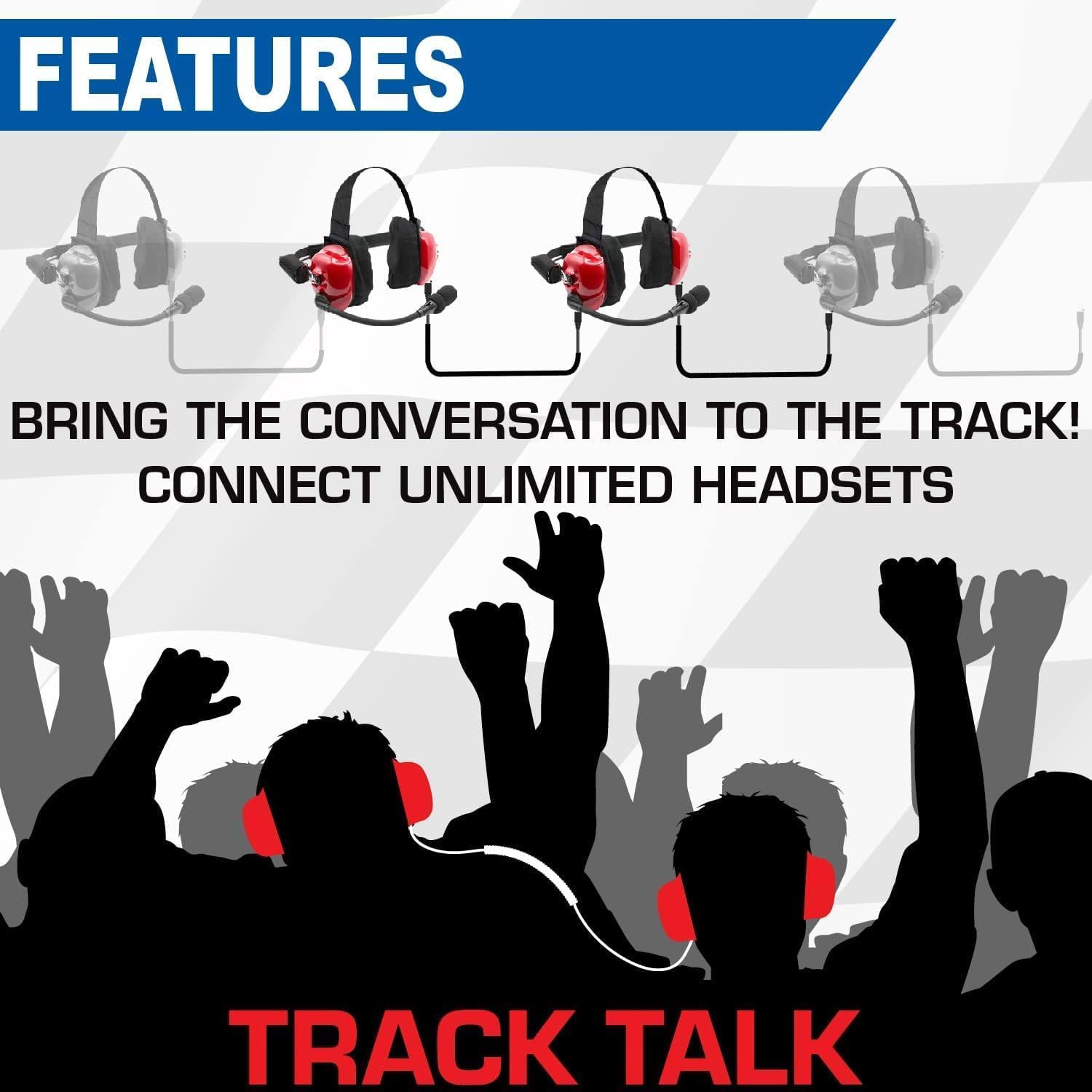 Rugged Radios Pair of NASCAR Linkable Behind The Head Headsets for Race Fan Racing Radios Electronics Communications Connects to Scanners Race Receiver Nitro Bee