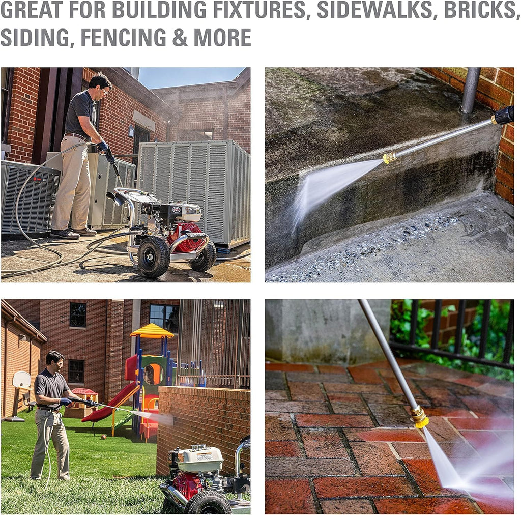 Simpson 3600 PSI Gas Pressure Washer, 2.5 GPM Commercial Power Washer, Cold Water, Honda GX200 Engine, 35' Hose, Aluminum Series, 49-State Compliant (ALH3425)