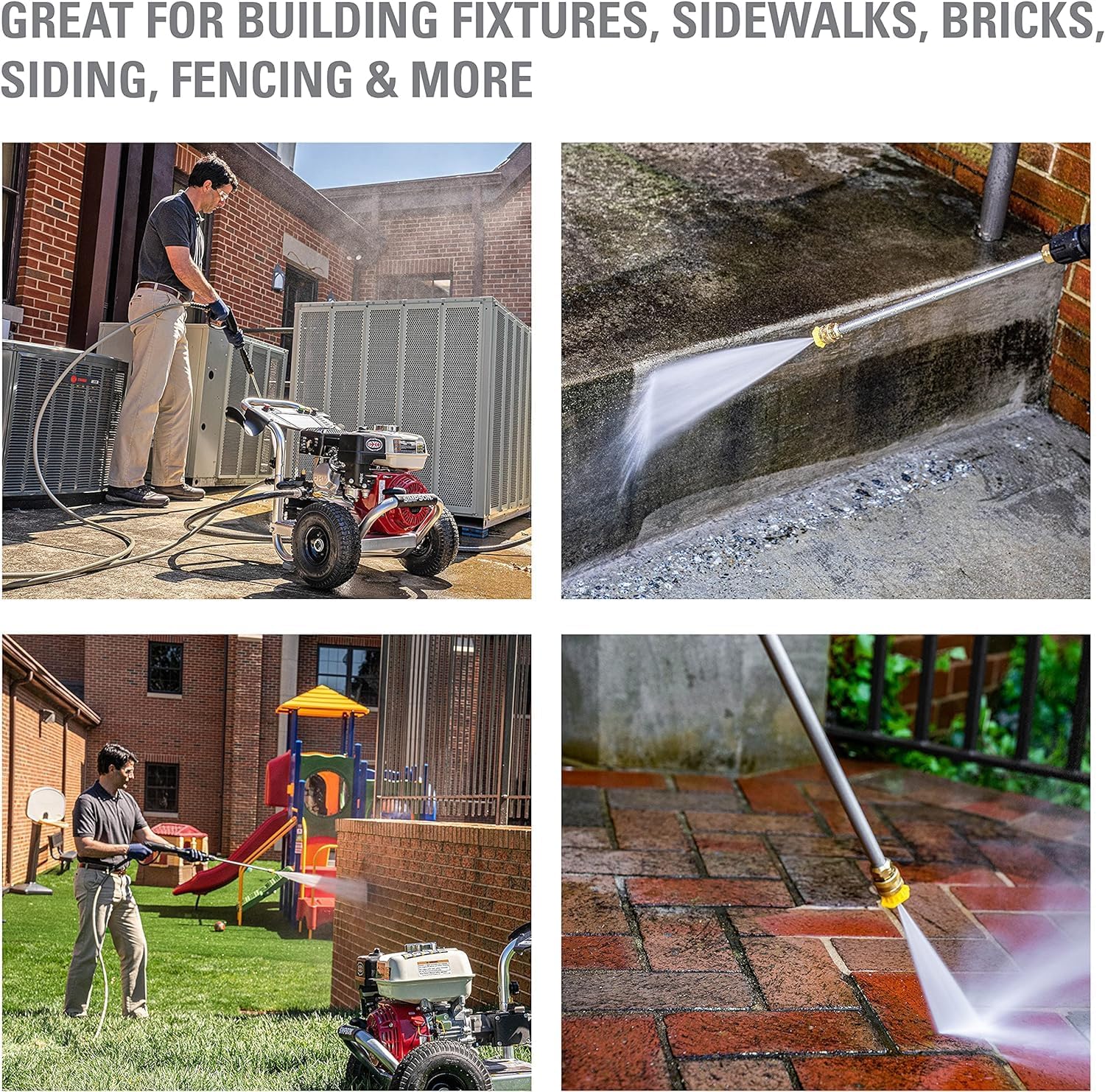 Simpson 3600 PSI Gas Pressure Washer, 2.5 GPM Commercial Power Washer, Cold Water, Honda GX200 Engine, 35' Hose, Aluminum Series, 49-State Compliant (ALH3425)