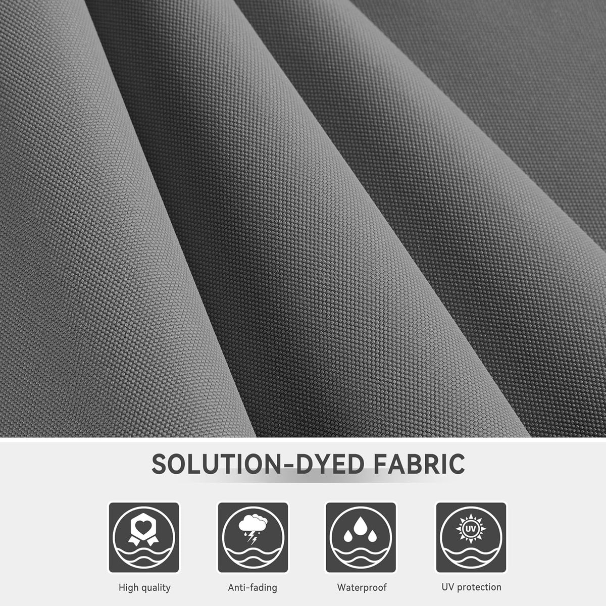 10 X 13 FT Cantilever Outdoor Patio Umbrella with LED Lights Large Heavy Duty 360° Rotation Double Top Offset Rectangular Umbrellas for Backyard Garden Pool Outside Deck, Grey