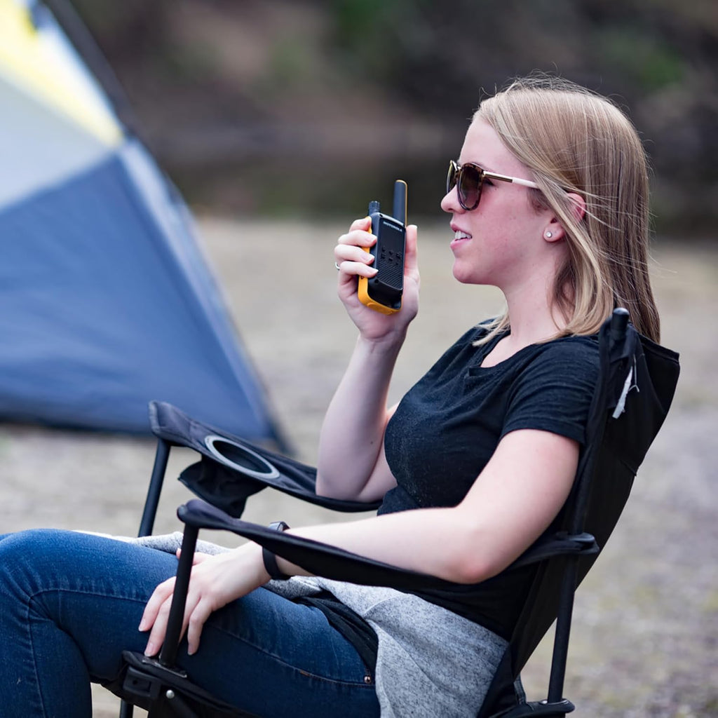 Motorola Solutions Talkabout T475 Extreme Two-Way Radio Black W/Yellow Rechargeable Two Pack
