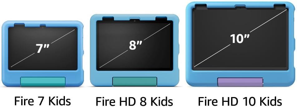 Amazon Fire HD 8 Kids tablet (newest model), ages 3-7. With bright 8" HD screen. Includes ad-free and exclusive content, parental controls and 13-hr battery, 32GB, Blue