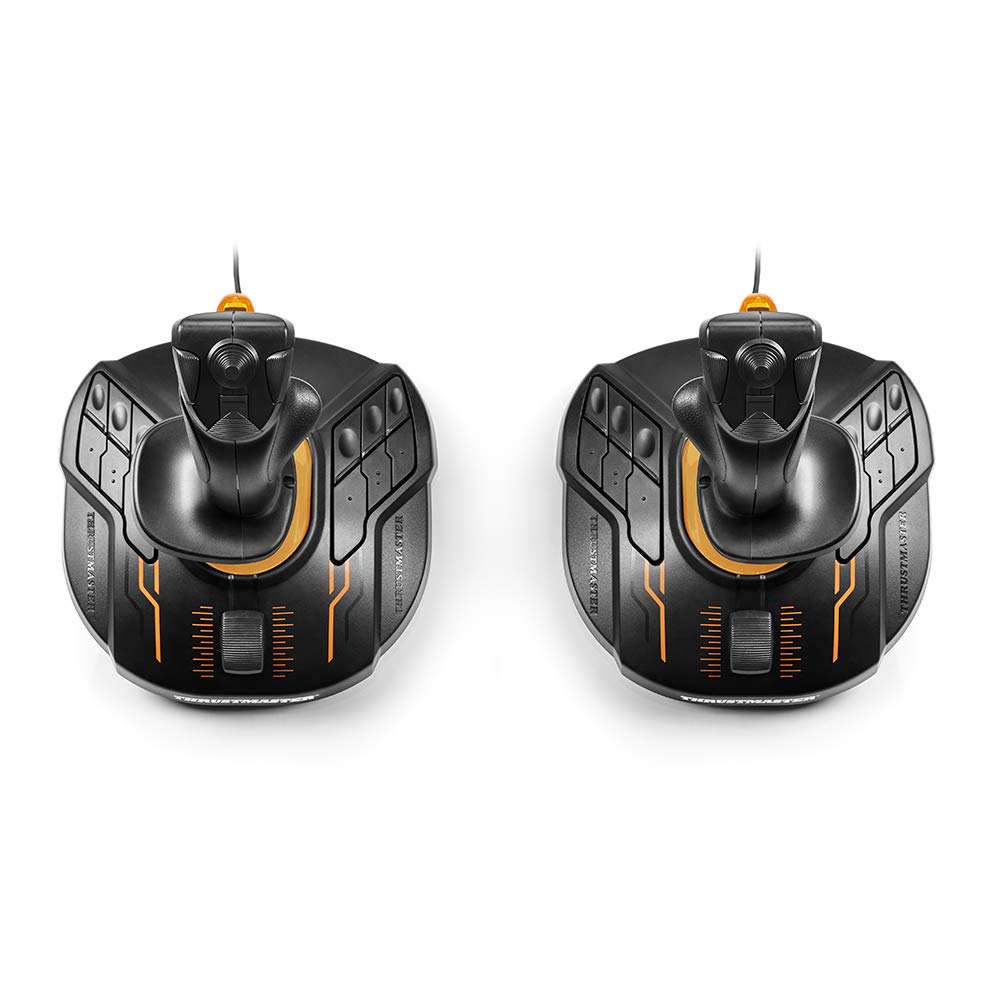 Thrustmaster T16000M FCS Space Sim Duo Stick, Hall Effect Dual Joystick Flight Controller, 32 Buttons, Ambidextrous Flight Sim Joystick and Throttle Setup, Compatible with PC