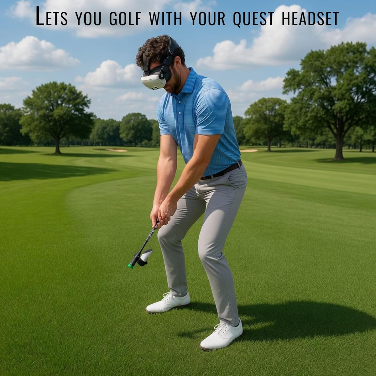DeadEyeVR - DriVR Golf Club for Quest - Realistic VR Golf Simulator Handle - Weighted VR Golf Club Grip for Enhanced Play (Elite Mini)