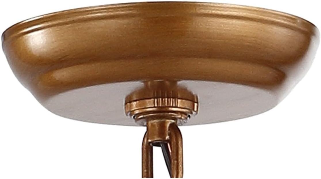 JONATHAN Y 12" Antique Gold Lantern Pendant Light, 4-Light Pagoda Style Metal Cage Farmhouse Hanging Ceiling Fixture for Kitchen Island, LED Bulb Included (JYL7436B)