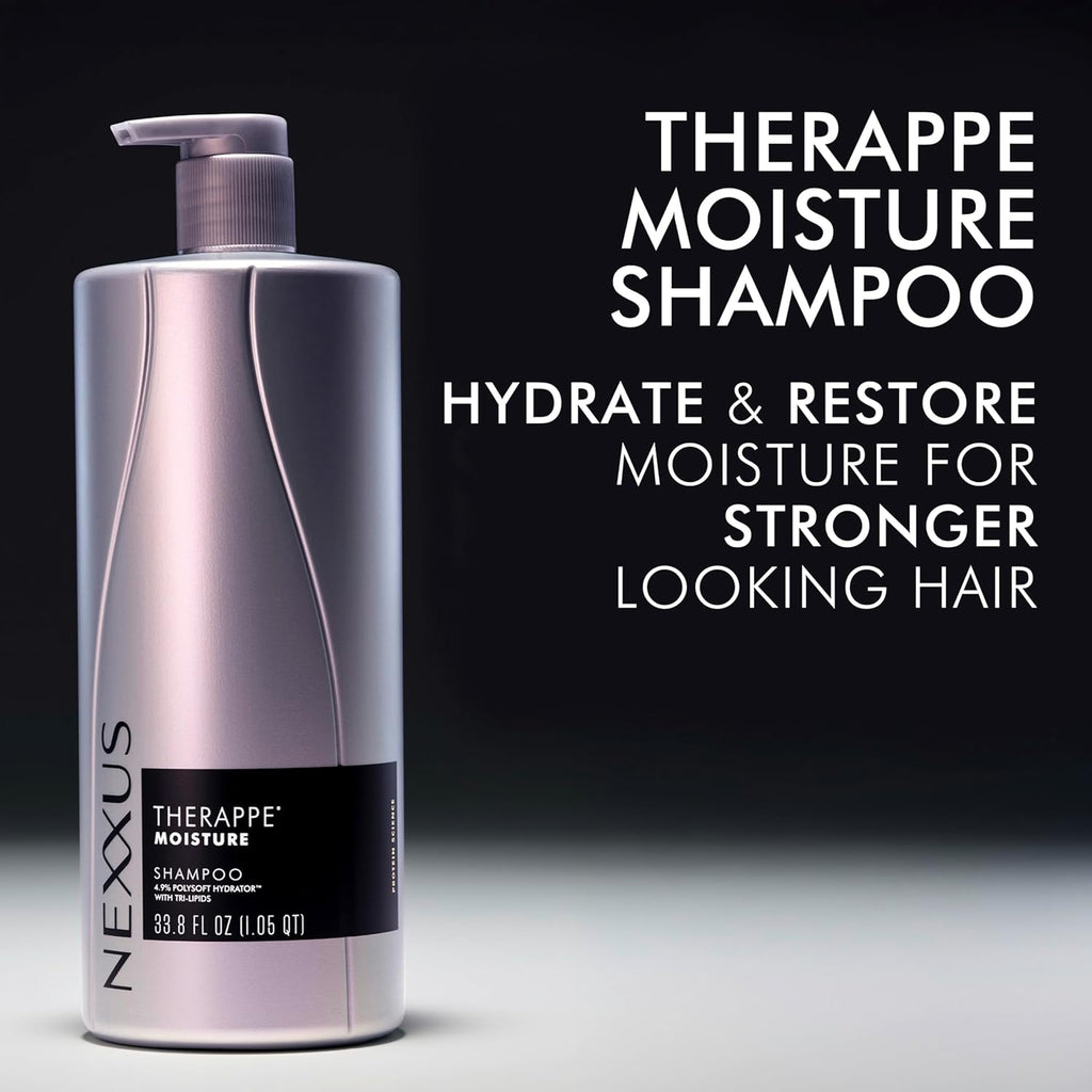 Nexxus Therapee Shampoo for Ultimate Moisture for Dry Hair Powered by POLYSOFT HYDRATOR Technology with Tri-lipids 33.8 oz