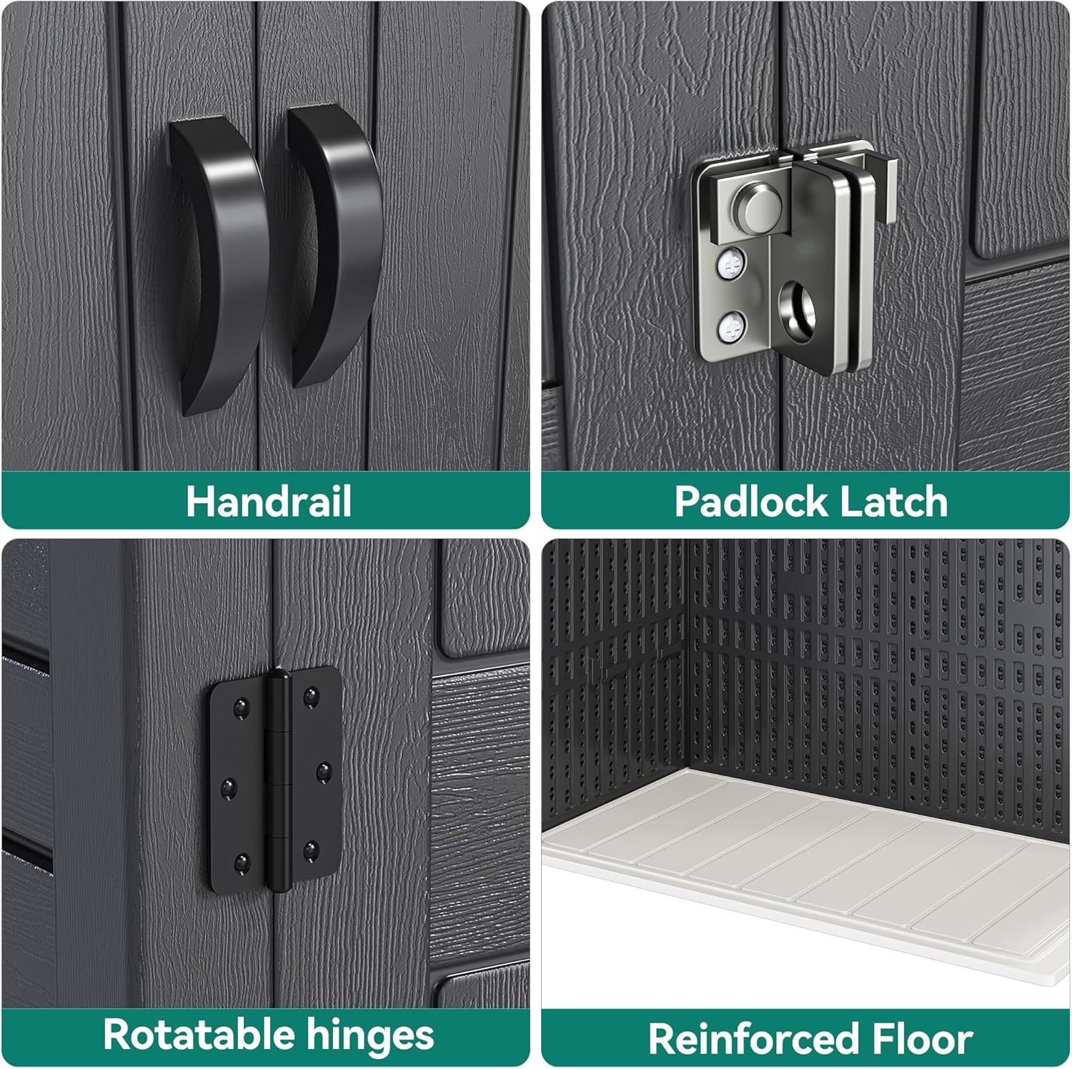 YITAHOME 59 cuft Vertical Outdoor Storage Shed w/o Shelf, 5.6 x 2.3 ft Lockable Resin Waterproof Tall Storage Cabinet, Suitable for Patio Furniture, Pool Accessories, and Garden Tools, Dark Gray