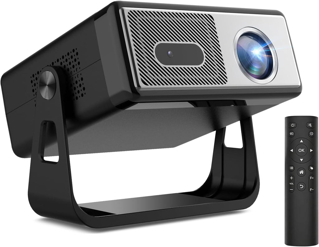 Smart Projector with Wifi and Bluetooth,Streaming Experience Built-in, Native 1080P FHD, 4k Support, 2*8W Speakers,AI Auto Focus & Keystone,Home Movie Portable Outdoor Mini Projector