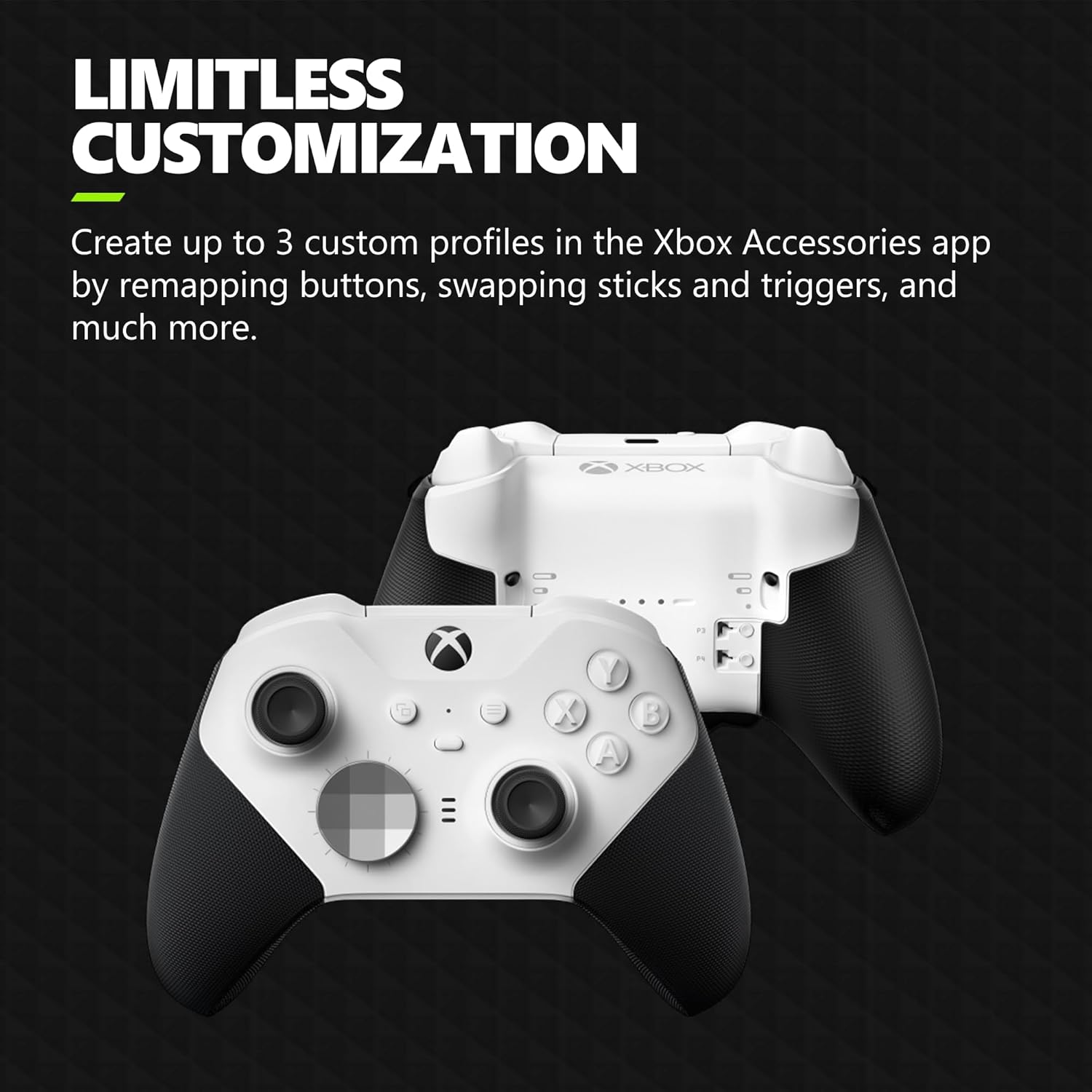 Xbox Wireless Gaming Controller | Elite Series 2 Core | White | Console, PC, and Android | Adjustable Thumbsticks | Trigger Locks
