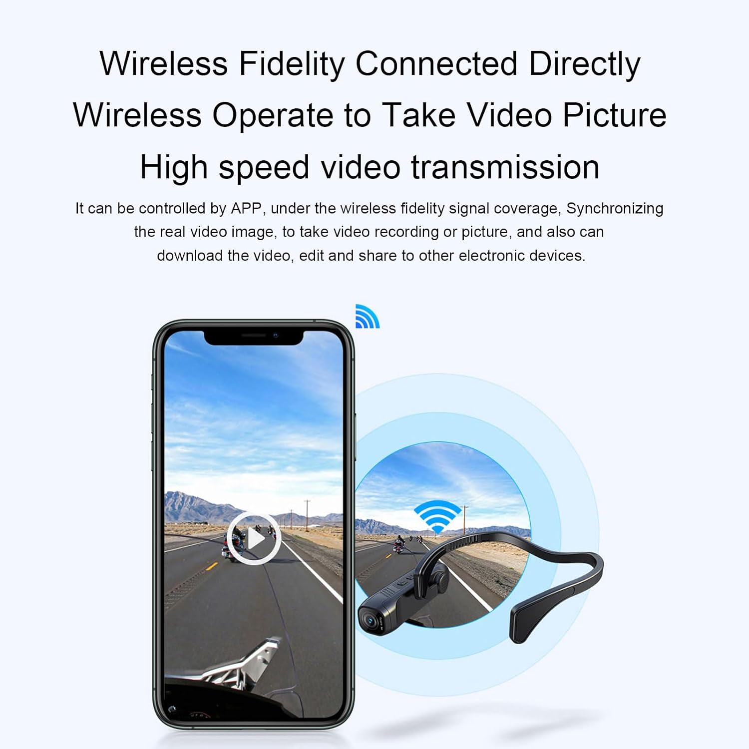 Yoidesu 4K Head Mounted Video Camera, 4K 60FPS 42MP Camcorder, Anti Shake 120° Wide Angle Wearable Camera with 2 Axis Stabilizer, APP Control for Vlog, Sports