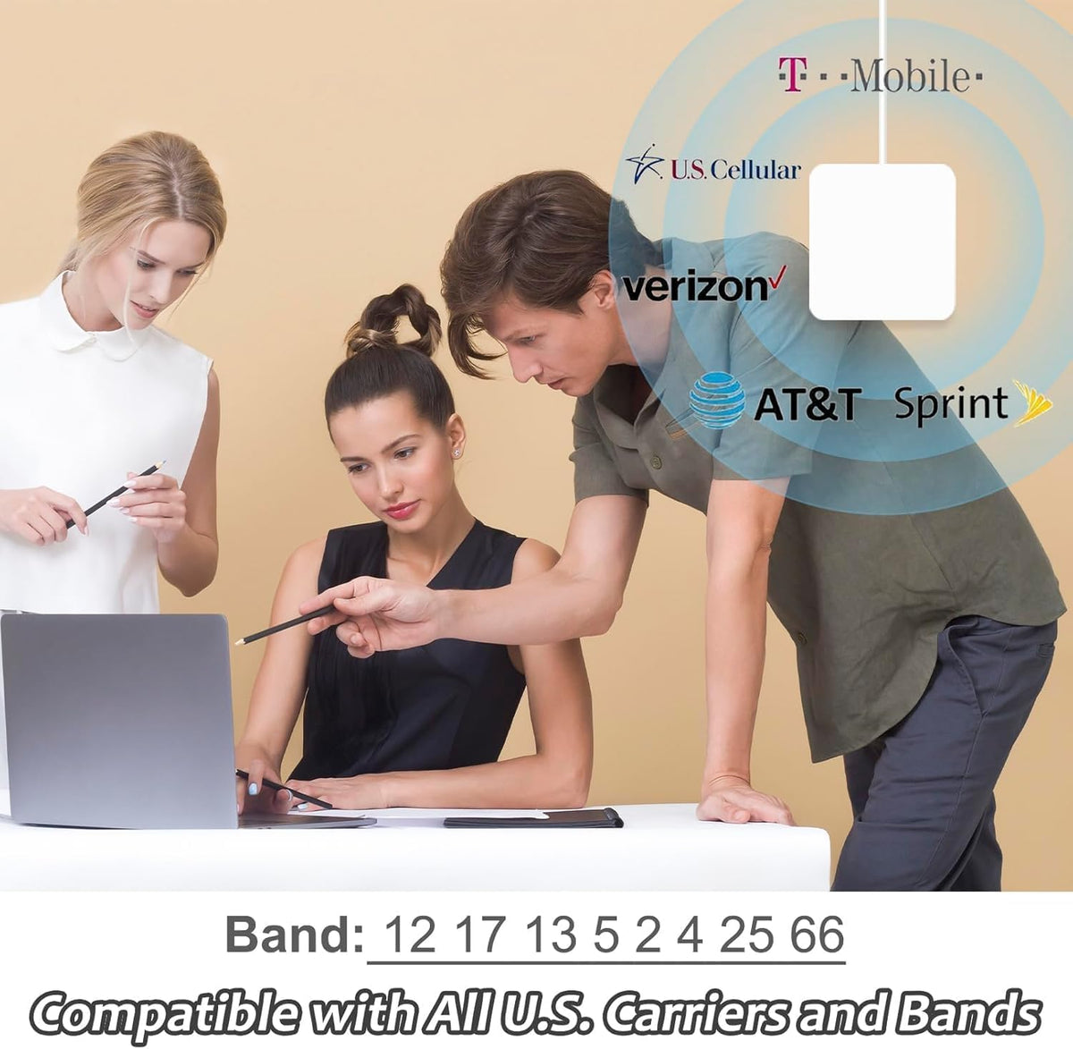 Cell Phone Booster for Home & Muti-Room, Up to 7000Sq. Ft,Cell Phone Signal Booster for Rural Area with 2 Indoor Panel Antennas,Boosts 5G 4G LTE for All U.S. Carriers (Ivory)
