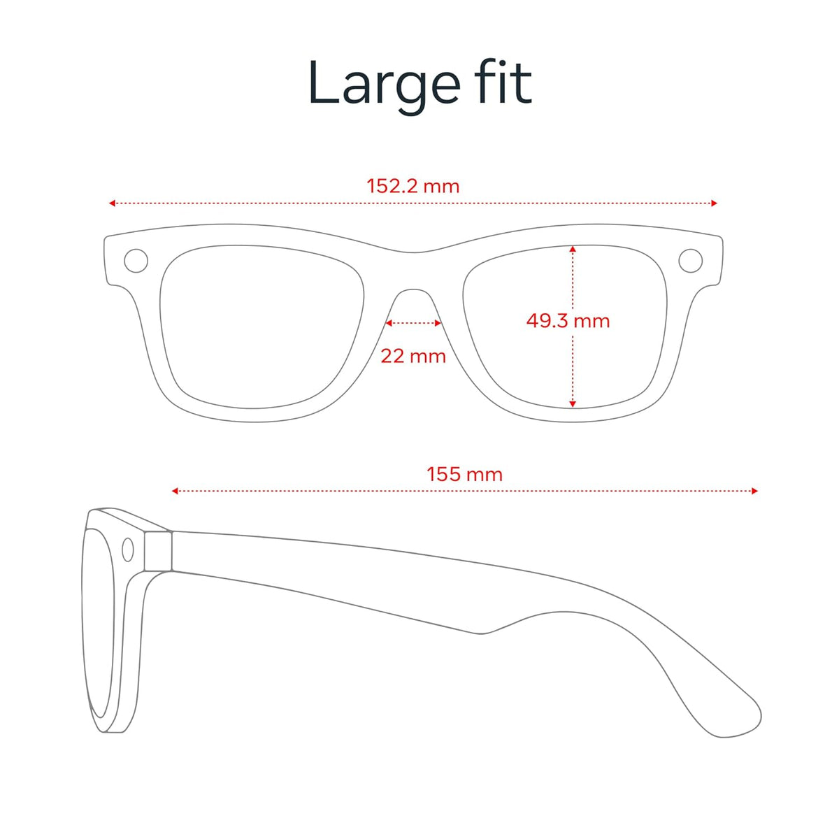 Ray-Ban Meta Wayfarer (Gen 2) with Meta AI, photo and video capture, longer battery life - Shiny Transparent Grey, Transitions® Sapphire Lenses