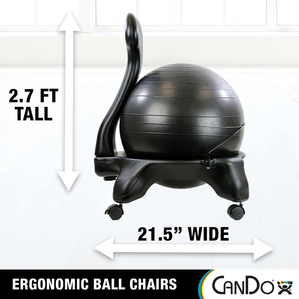 CanDo Plastic Mobile Ball Chair Adult