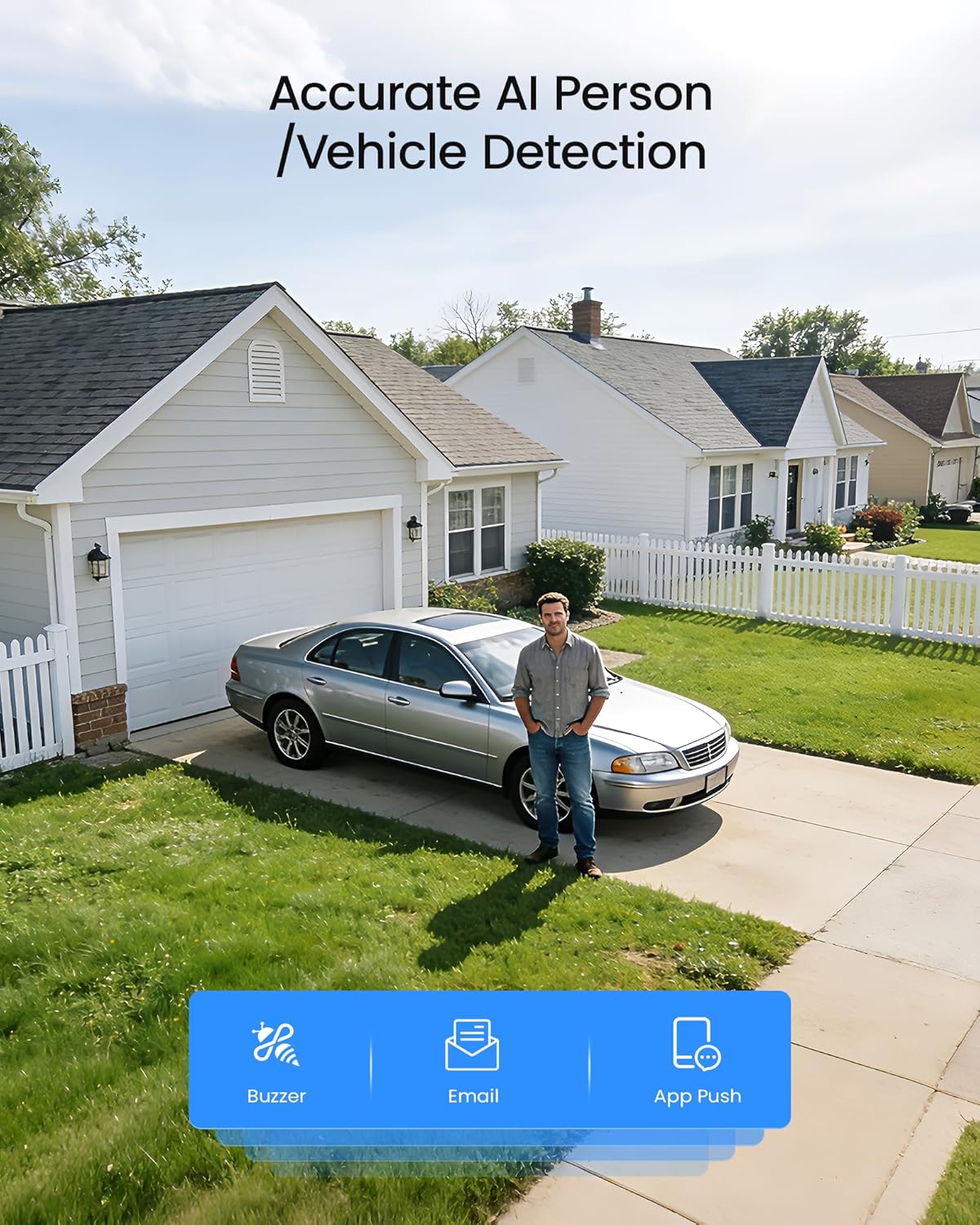 ZOSI H.265+ 16CH Security Camera System with AI Human Vehicle Detection, 16CH DVR with 4TB HDD for 7/24 Record, 16 x 1080p CCTV Camera Outdoor Indoor with 80ft Night Vision, 90°Wide Angle