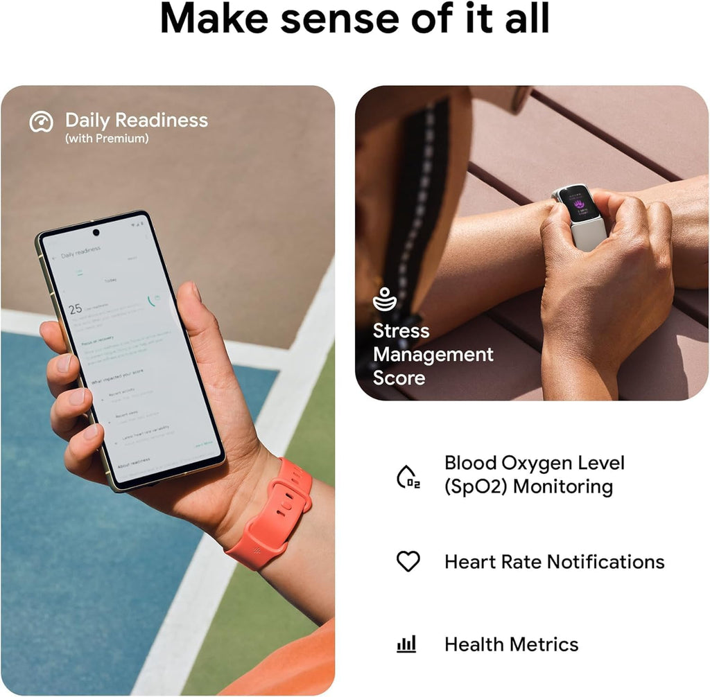 Fitbit Charge 6 Activity Tracker Heart Rate Monitoring, 7-Day Battery, Integrated Google Apps, Maps & Wallet, in-Depth Health Insights, Activity & Sleep Analysis, (Obsidian/Black)