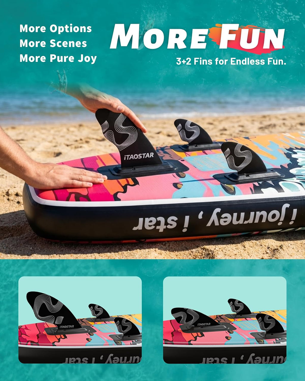 iTAOSTAR Novelty 11'6" x 35" Extra Wide SUP for Enhanced Stability - Inflatable Stand Up Paddle Board - Premium Paddle Board Kit for Adults & Youth - All Skill Levels - Includes SUP Accessories