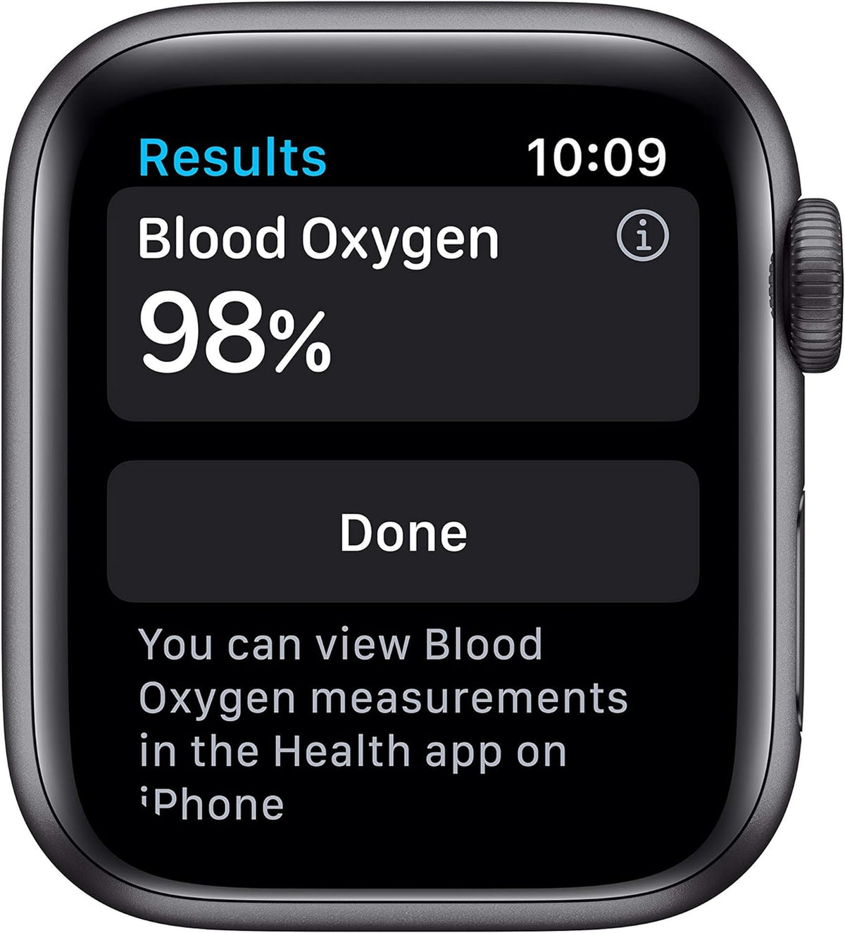 Apple Watch Series 6 (GPS, 40mm) - Space Gray Aluminum Case with Black Sport Band (Renewed)