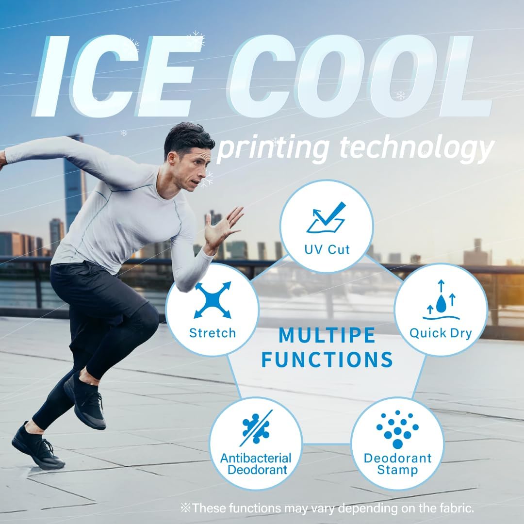 Freeze Tech Men's Cooling Short Sleeve Shirt – Breathable, Moisture-Wicking, UPF 40+ Top for Running & Training
