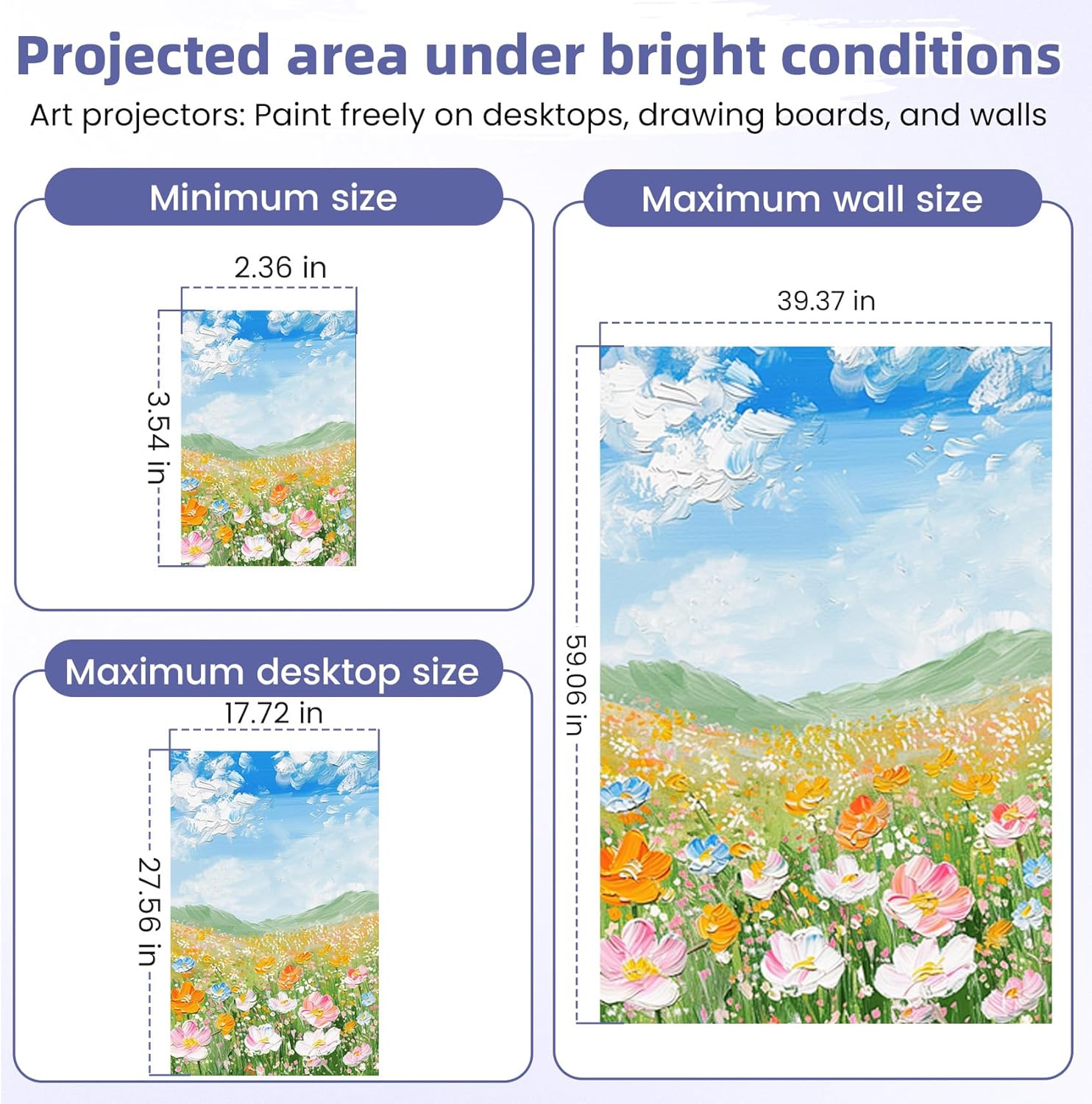 Art Projector for Tracing and Drawing with App, Native 1280P HD Painting Projector for Artists, 8 Pro Tracing Tools for Canvas, Wall Murals, Cake Decorating, Wood Burning & Sketching