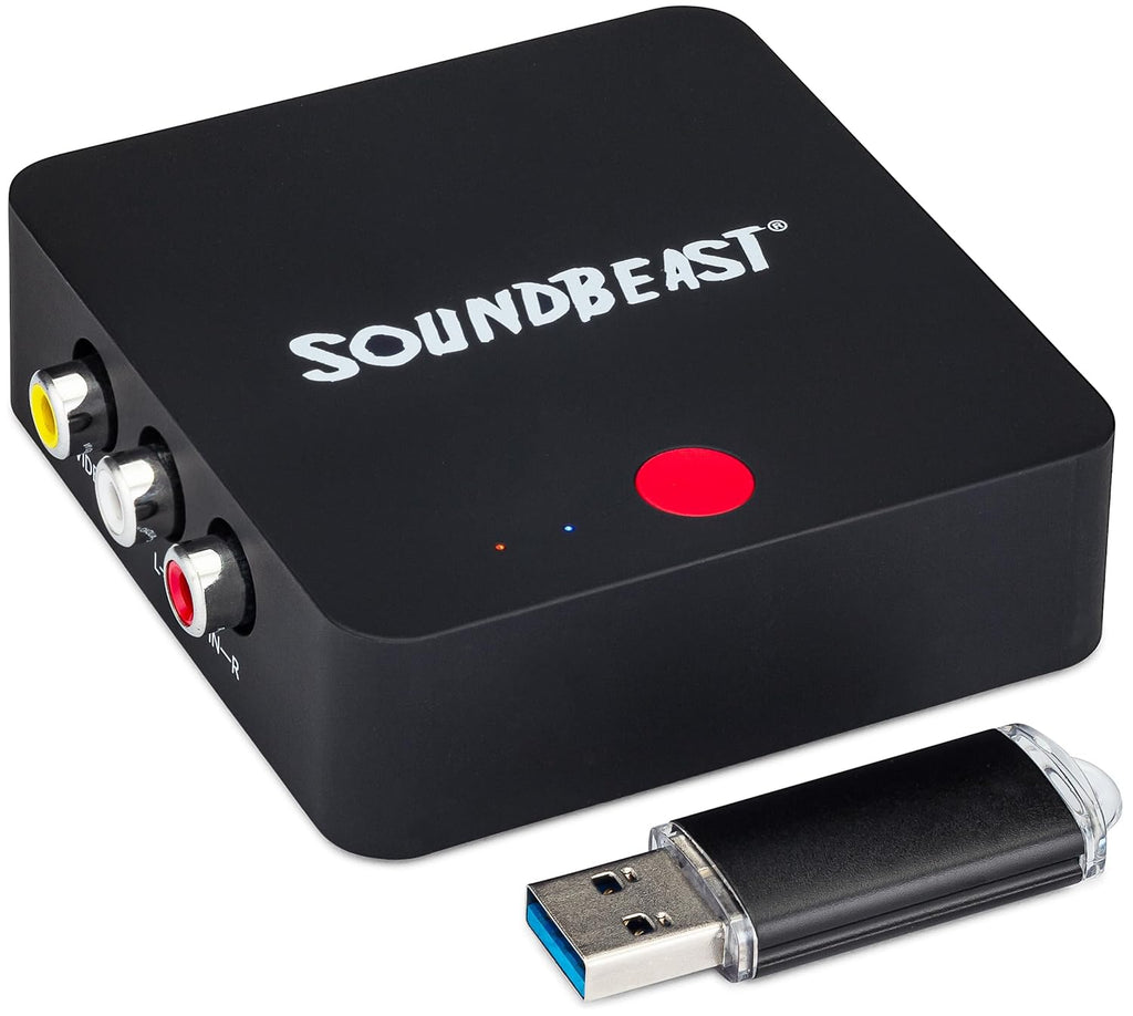 SoundBeast Video to Digital Converter - Record Video & Audio from VCR, VHS Tapes, AV, RCA, Hi8, Camcorder, DVD, Gaming Systems - Saves to USB Flash Drive Requires Working VCR/Camcorder & Tapes