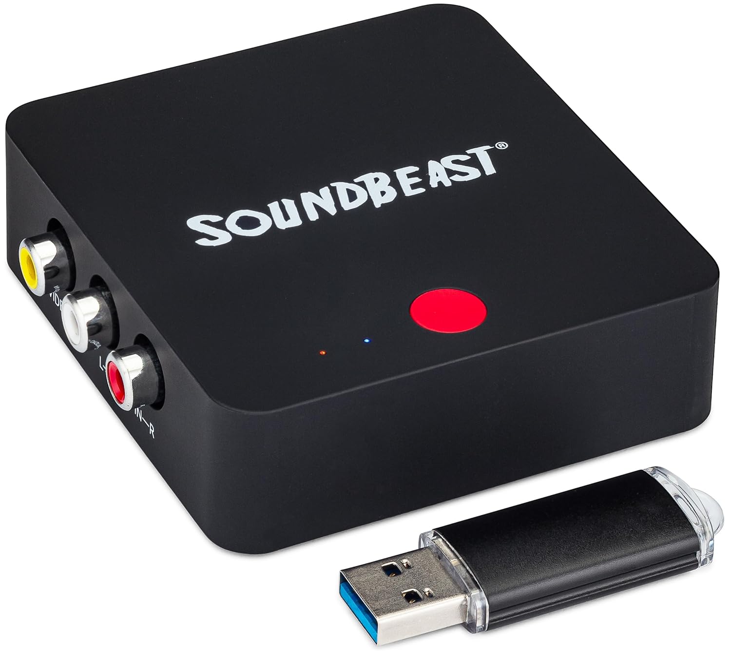 SoundBeast Video to Digital Converter - Record Video & Audio from VCR, VHS Tapes, AV, RCA, Hi8, Camcorder, DVD, Gaming Systems - Saves to USB Flash Drive Requires Working VCR/Camcorder & Tapes