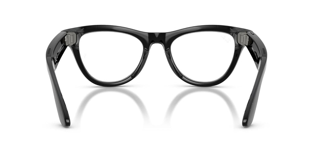 Ray-Ban Meta (Gen 2), Skyler, Shiny Black | Smart AI Glasses for Men, Women — 2x Battery Life — 3K Ultra HD Resolution — 12 MP Ultra-Wide Camera, Audio, Video — Transitions® Graphite Green Lenses