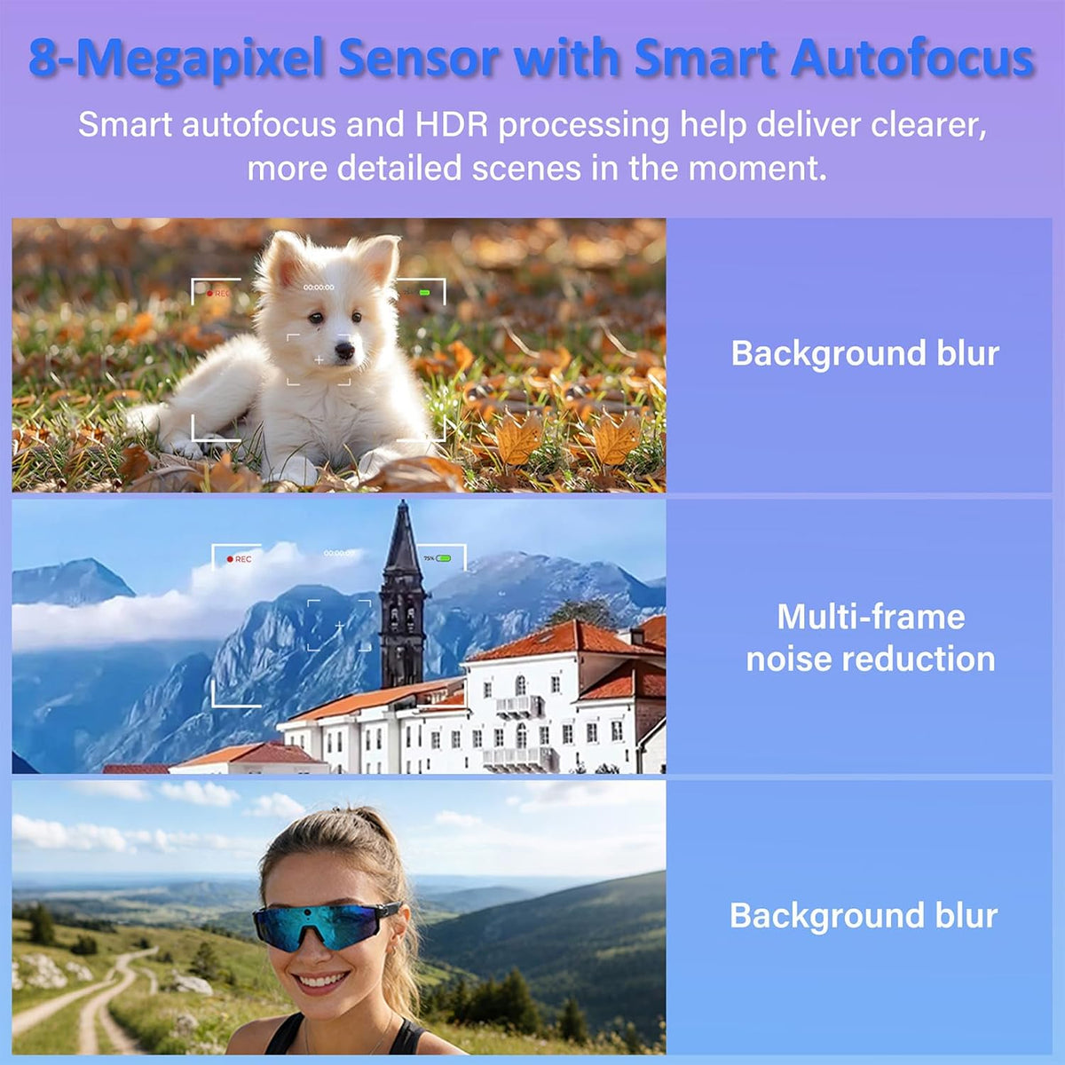 AI Smart Glasses with Open Ear Speaker, 5.4 Bluetooth,Voice Assistant Compatible,Real-Time Translation,Auto Color-Changing Lenses for Business&Outdoor Activities,Model v06