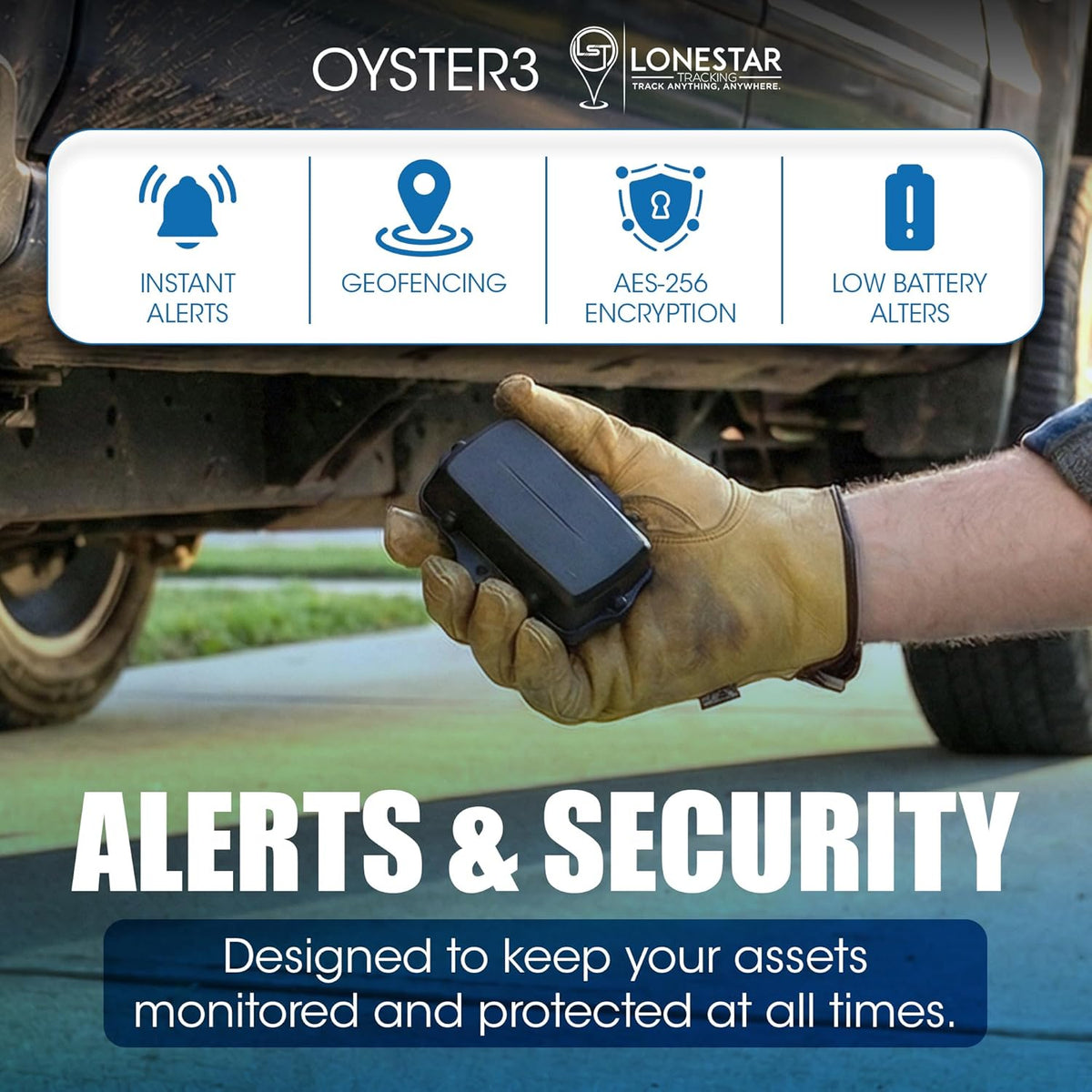 Lonestar Tracking Oyster3 Hidden GPS Tracker – 4G & 5G Waterproof Vehicle & Trailer Tracker – Anti-Theft Car, Long Battery Life, Multi-GNSS Precision, Geofence & Recovery Mode Real-Time Asset Tracking