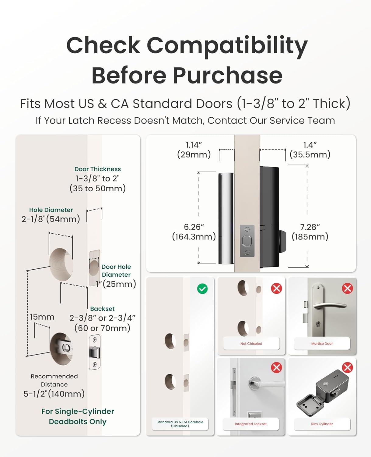 DESLOC Smart Lock K140 Plus with Palm Vein Recognition, Keyless Entry Door Lock with Keypad Deadbolt, App Control, Auto Lock Digital Door Lock for Front Door with Mechanical Key Backup, Black