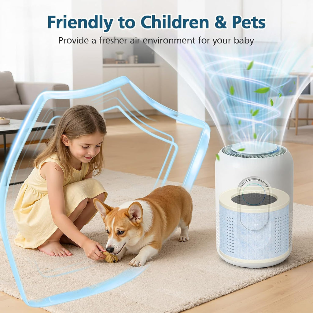 AP01 Filter Replacement Compatible with Momcozy AP01 Nursery Air Purifier, 4-in-1 Safe HEPA & Activated Carbon Air Filters, 2 Pack