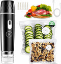 Compact Vacuum Sealer for Food - Powerful Handheld Vacuum Sealer with 30 BPA-Free Reusable Bags and 5 Clips, Rechargeable Cordless Sealer with Detachable Moisture Tank for Meal Prep, Freezer & Travel