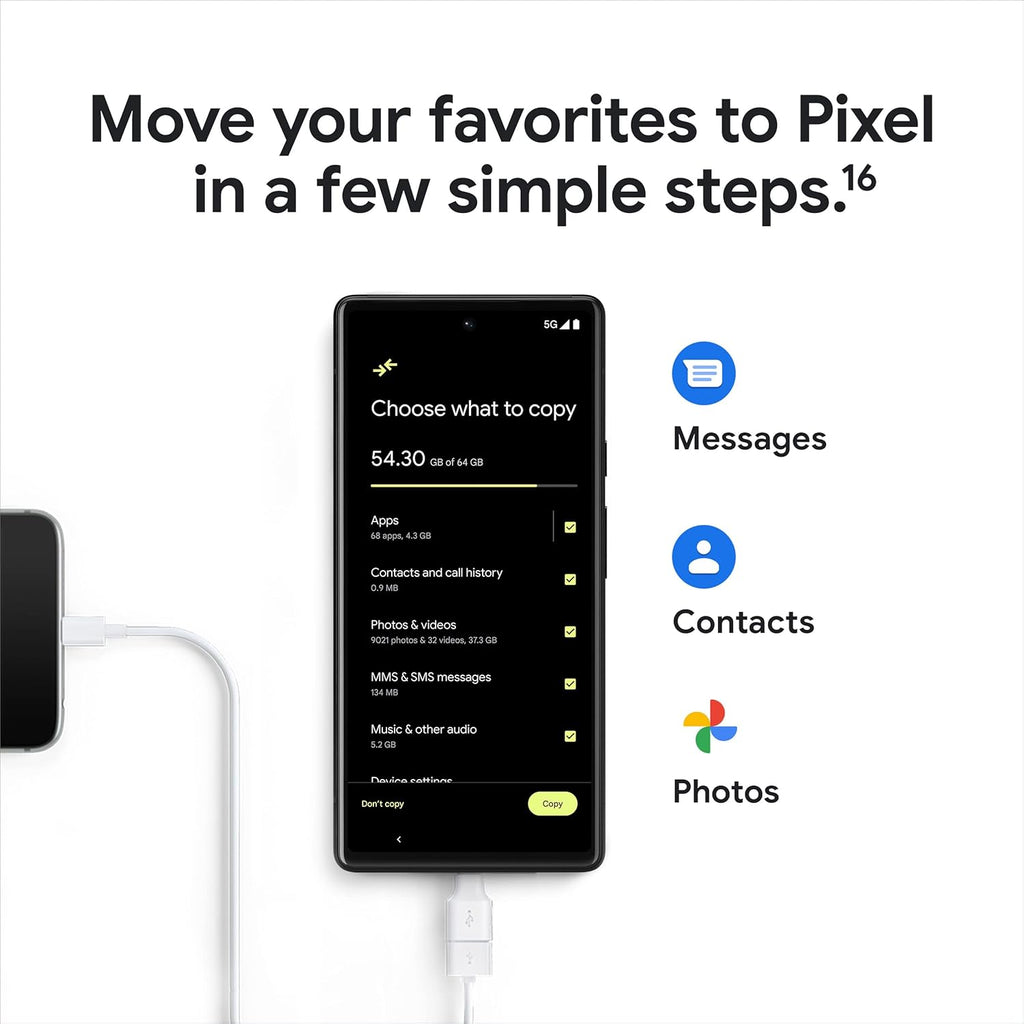 Google Pixel 6 – 5G Android Phone - Unlocked Smartphone with Wide and Ultrawide Lens - 128GB - Kinda Coral