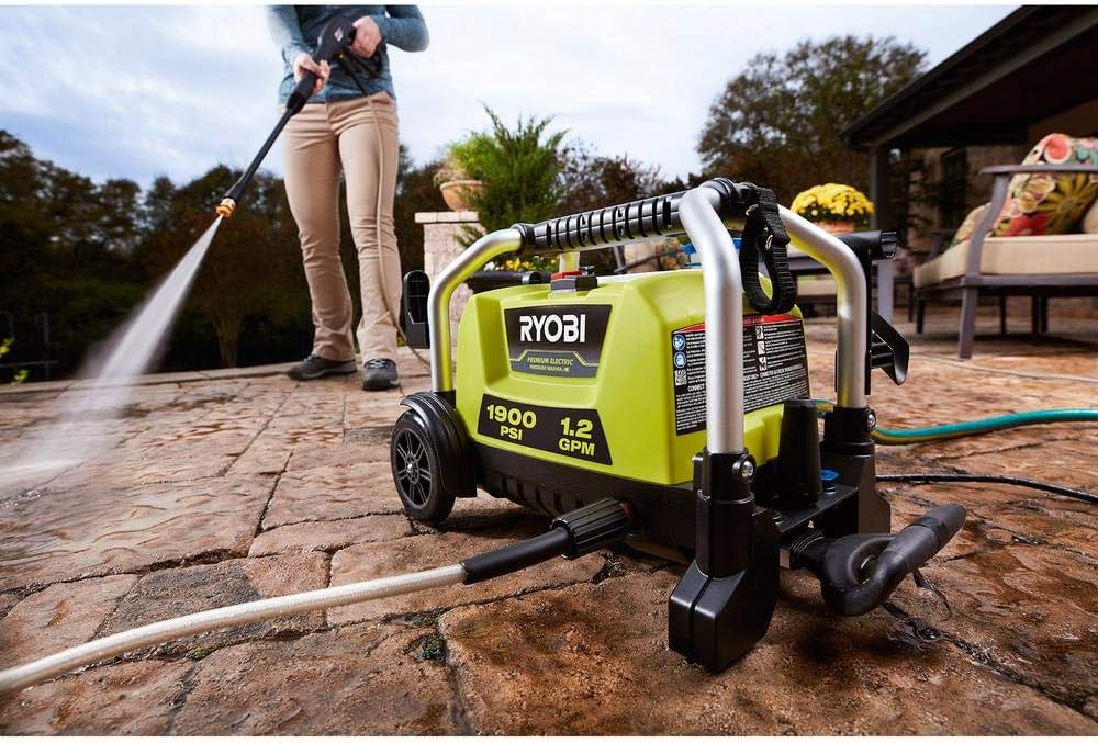 1900 PSI 1.2 GPM Cold Water Wheeled Corded Electric Pressure Washer