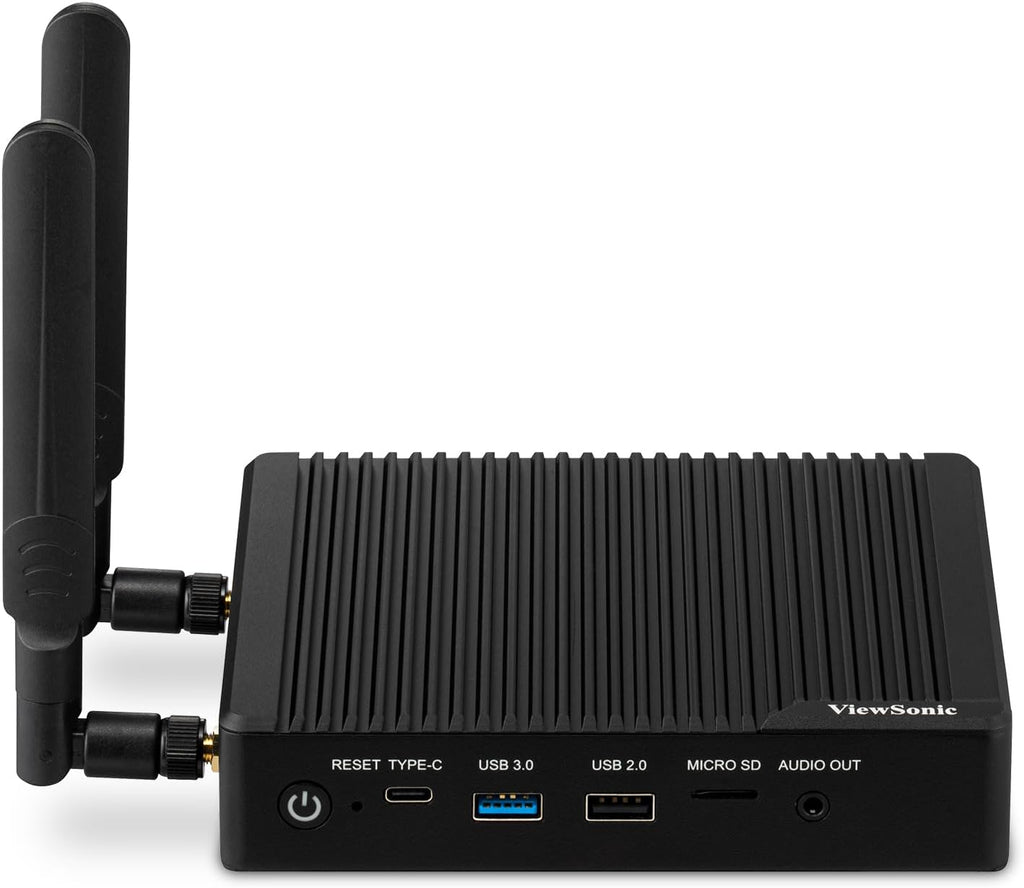 ViewSonic VBS200-A ViewBoard Smart AV Controller for Monitors, Projectors, and Displays Compatible with RS232C with vCast License, HDMI, USB, and Mini DP Inputs