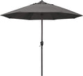California Umbrella 12-Year Protection 9-Ft Outdoor Patio Umbrella, Sunbrella Fade-Resistant Acrylic Fabric, Auto Tilt and Crank, Heavy-Duty Aluminum Frame/Reinforced Ribs, Bronze Pole, Charcoal