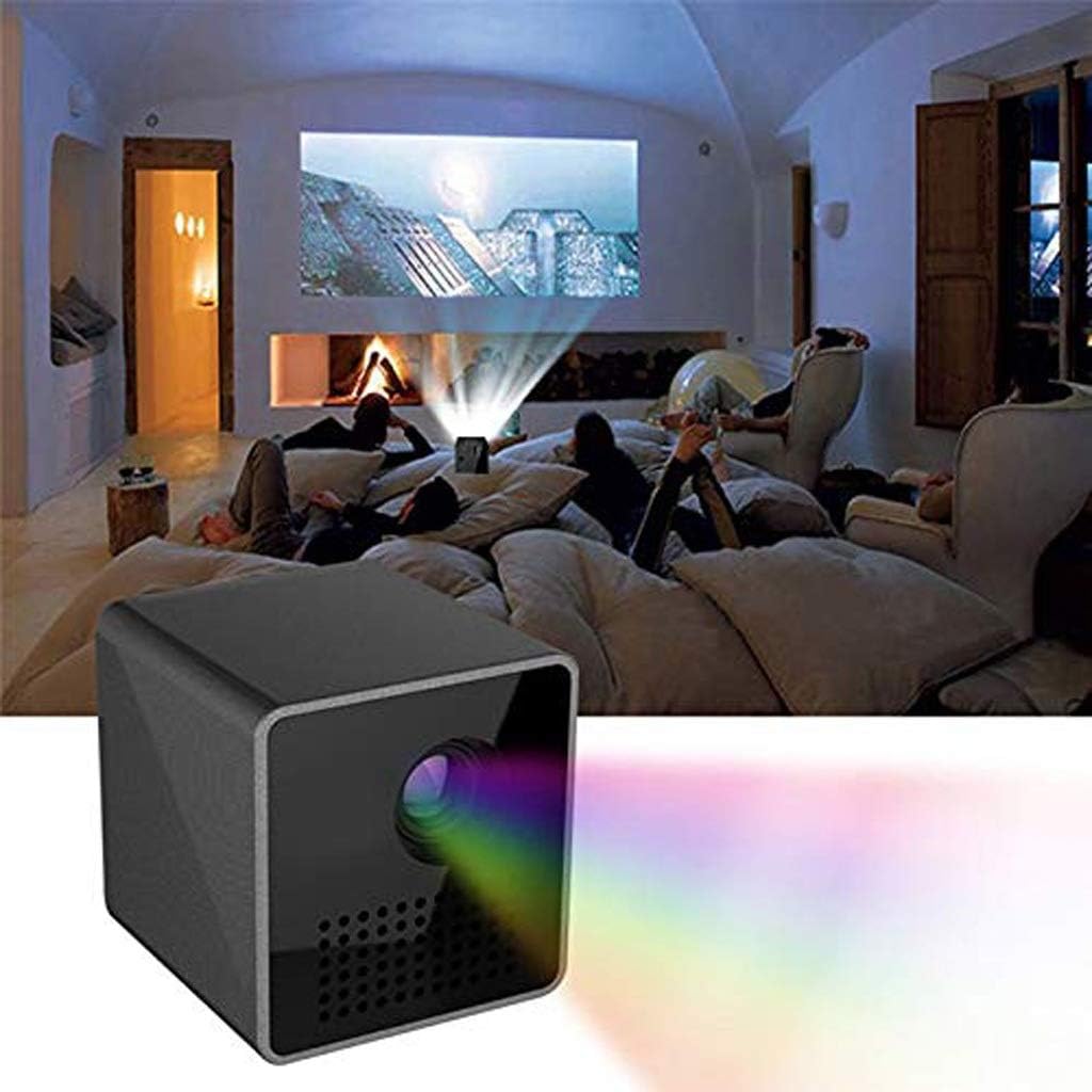 Mini Projector with , Smart DLP Projectors for Outdoor Indoor Movies, Mobile Projector Bracket