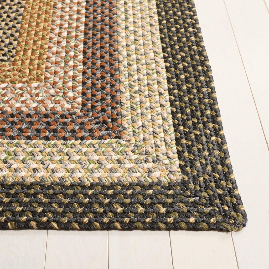 SAFAVIEH Washable Rug Outdoor Braided Collection - 8' x 10', Multi, Handmade & Reversible, Non-Shedding & Easy to Clean, Ideal for Patio, Backyard, Mudroom (BRD308A)