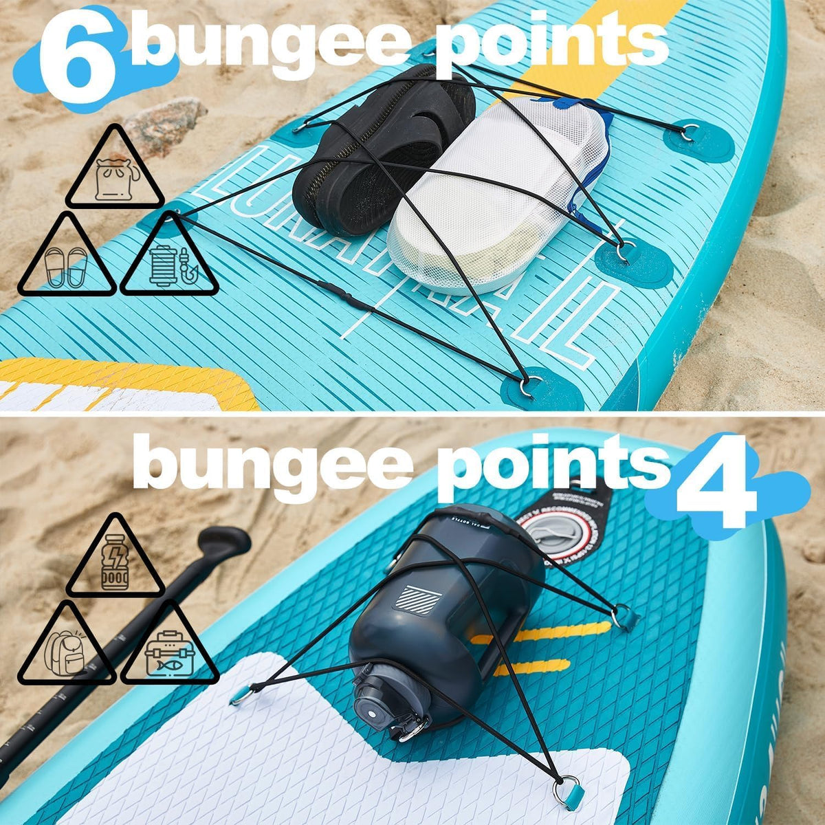 【11'×34"】 Extra Long/Extra Wide Premium Inflatable Stand Up Paddle Board (SUP) – Portable & Lightweight for Yoga, Surfing, Family Fun | Complete Kit with Paddle, Pump, Bag | Durable Design