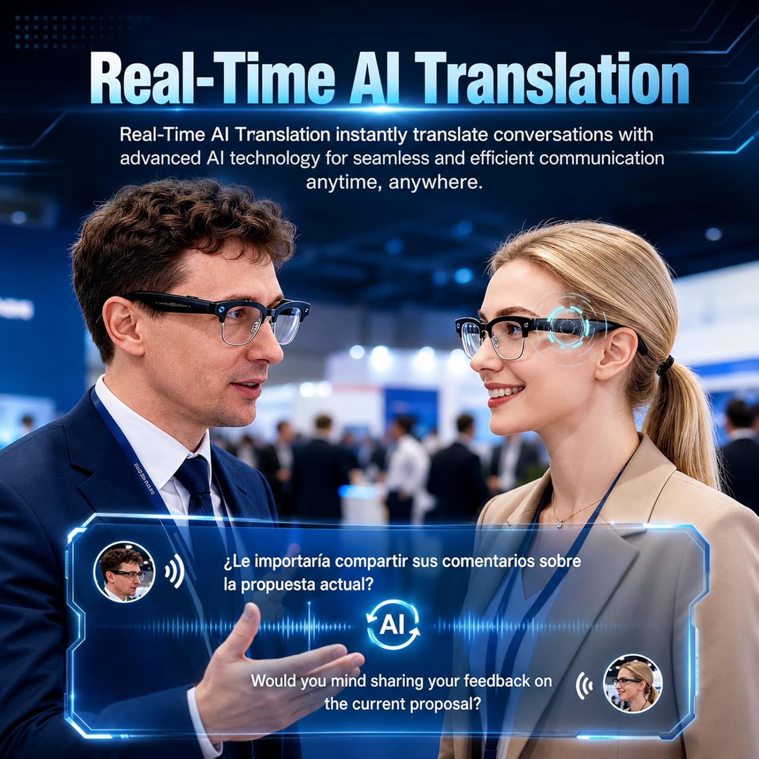 AI Smart Glasses with Camera, 4K EIS Anti-Shake Video & Photo Capture, Real-Time Translation,Open-Ear Bluetooth Audio, Object Recognition, Recording Sunglasses with Photochromic