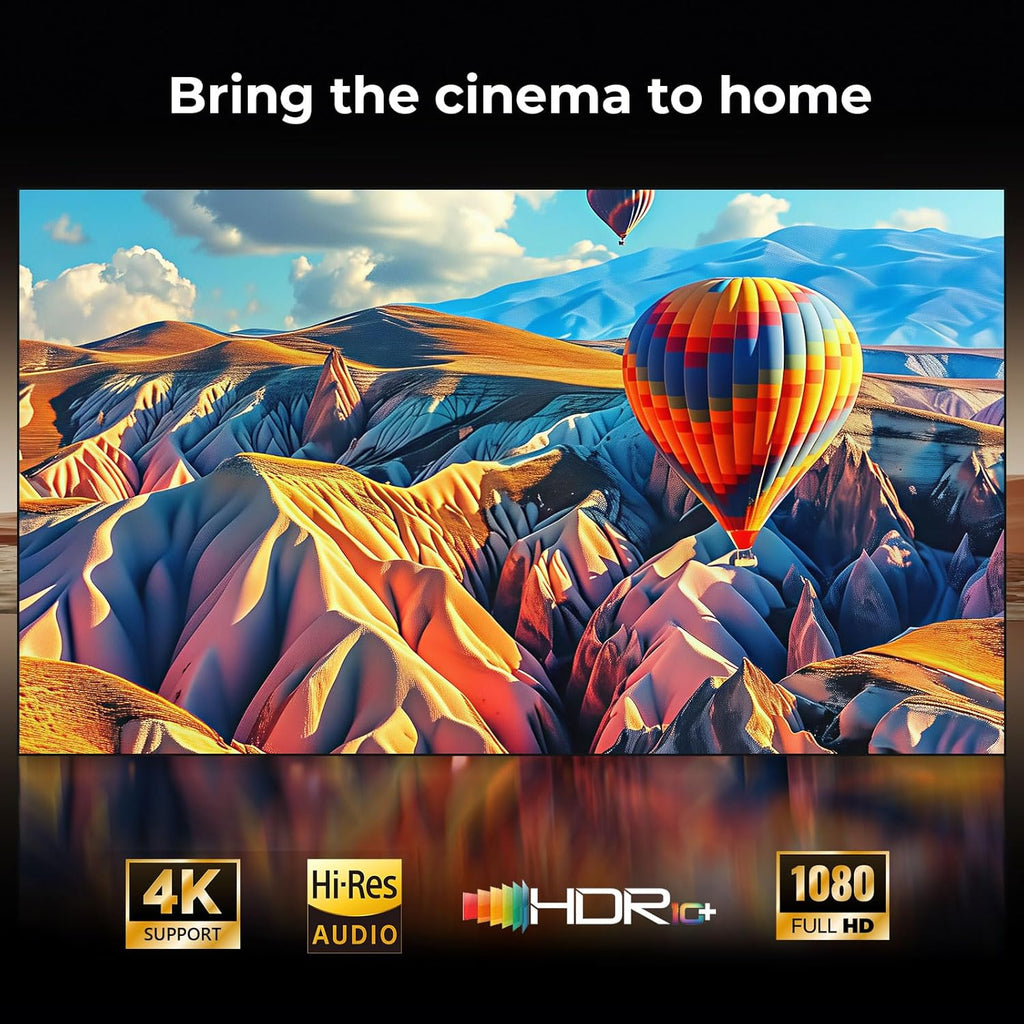 Outdoor-Projector-4K Built-in Google TV/180°Rotatable Stand/Voice Control/E-Focus,Sovboi Smart-Movie-Projector with WiFi6 and Bluetooth, 2500 Brightness Portable-Proyector for 10,000+ Streaming Apps