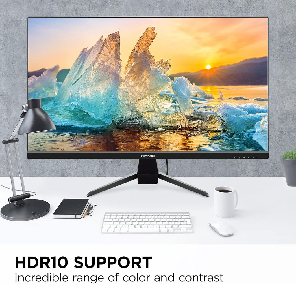 ViewSonic VX2767U-2K 27 Inch 1440p IPS Monitor with 65W USB C, HDR10 Content Support, HDMI, DP (Renewed)
