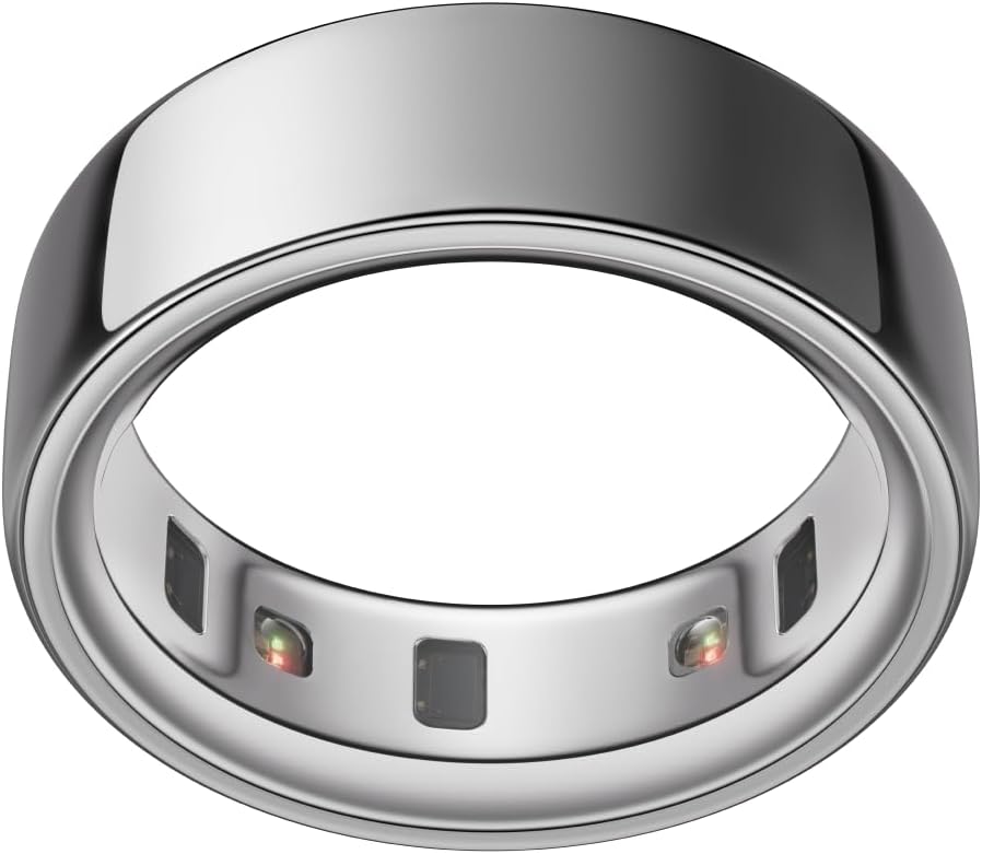 Oura Ring 4 - Silver - Size 11 - Sleep, Activity, Women's Health, AI Advisor, Up to 8 Days of Battery Life, Size Before You Buy, Android & iOS Compatible