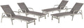 Christopher Knight Home Joy Outdoor Mesh and Aluminum Chaise Lounge (Set of 4), Gray