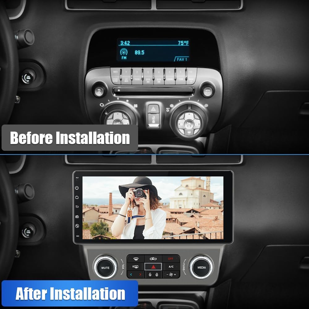 Junsun 8 Core 64ROM Car Radio Stereo for Chevrolet Chevy Camaro 2010-2015,10.33 inch Screen Support WiFi Bluetooth 4G Online Upgrade GPS Navigation DSP RDS Wireless CarPlay Android Auto