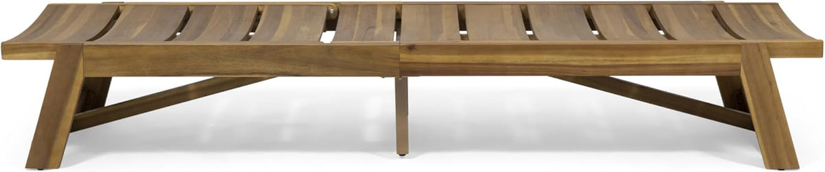 Christopher Knight Home Outdoor Acacia Wood 3 Piece Chaise Lounge Set