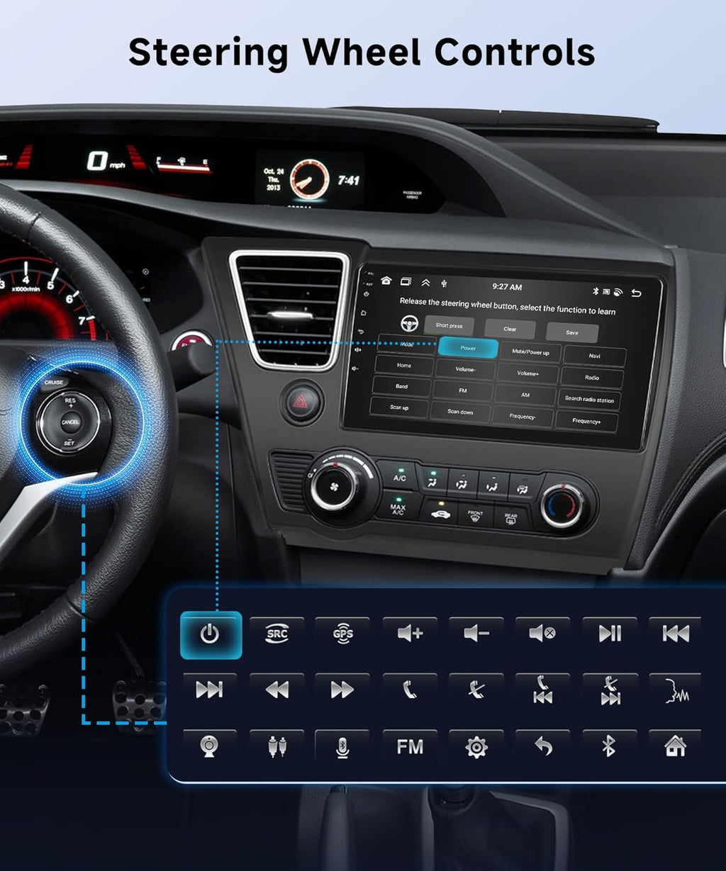 6+128G-8Core Car Stereo for Toyota Scion xB 2007-2019 Wireless Carplay Android Auto,9" IPS Touch Screen,Android/GPS/WiFi/32EQ DSP/59UI/Bluetooth5.0/SWC/Backup Camera&Mic for Scion Radio