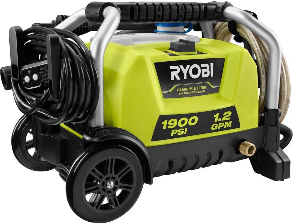 1900 PSI 1.2 GPM Cold Water Wheeled Corded Electric Pressure Washer
